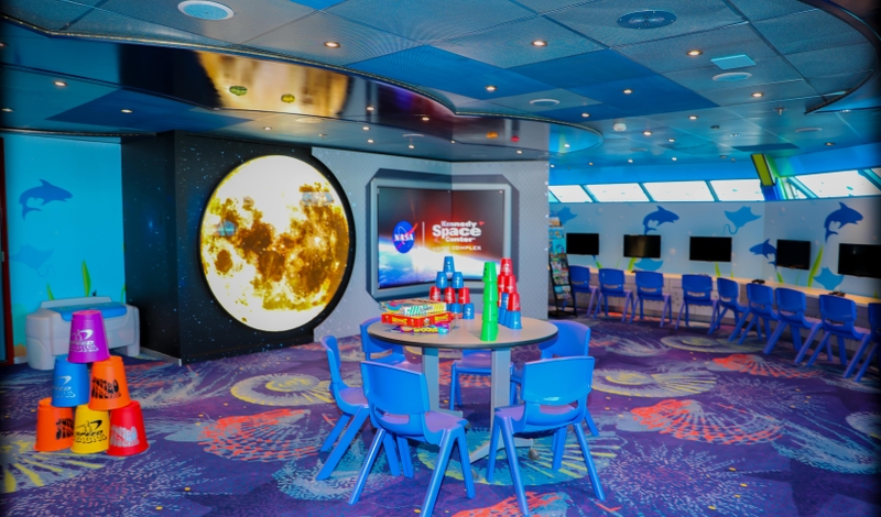 Camp Ocean with Kennedy Space Center wall on Carnival Glory