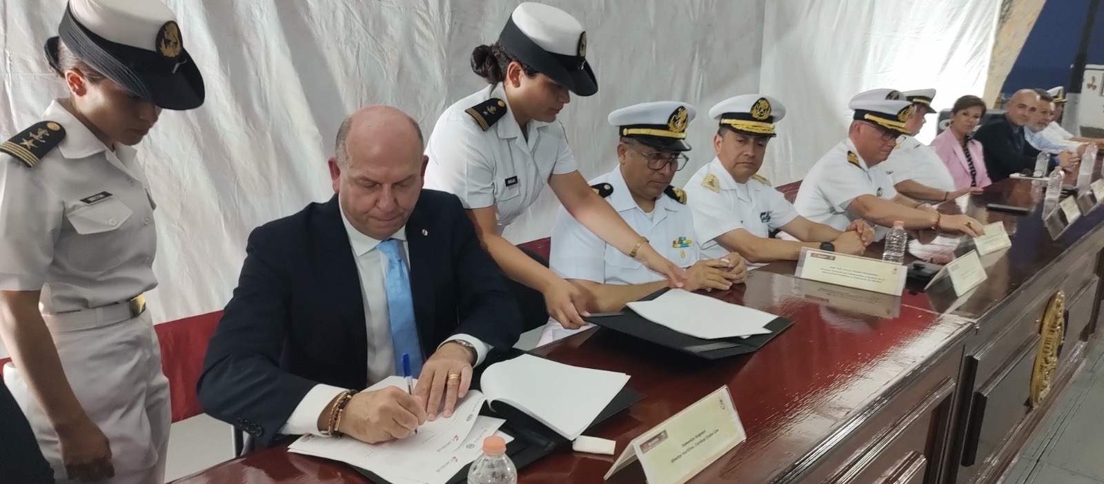 Domenico Rognoni chief marine officer of Carnival Cruise Line signs agreement to launch new apprenticeship