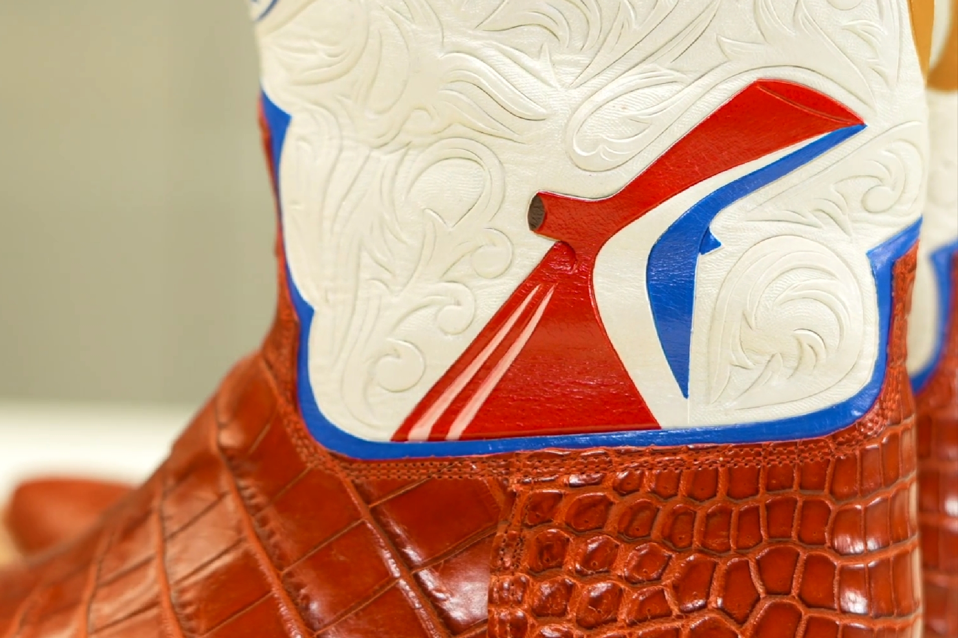 The iconic Carnival funnel is just one of many details beautifully crafted onto the boots